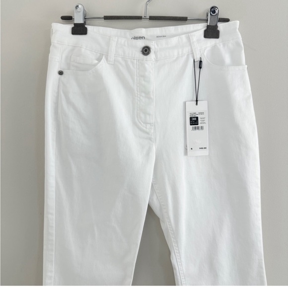 NWT Olsen White Slim Ankle Pants - 8 - Picture 2 of 6